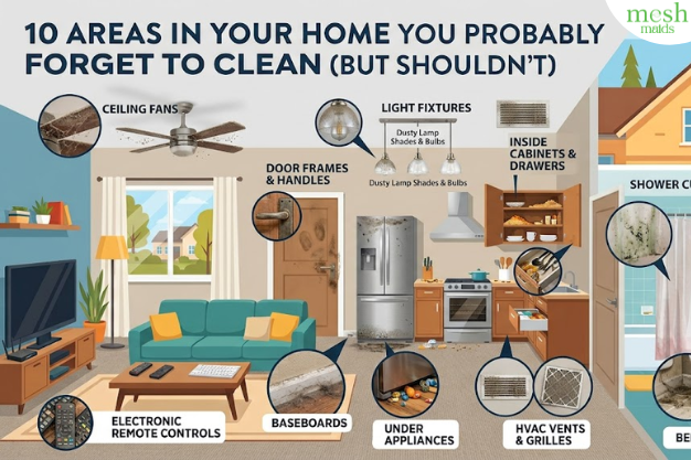 10 Areas in Your Home You Probably Forget to Clean (But Shouldn't)